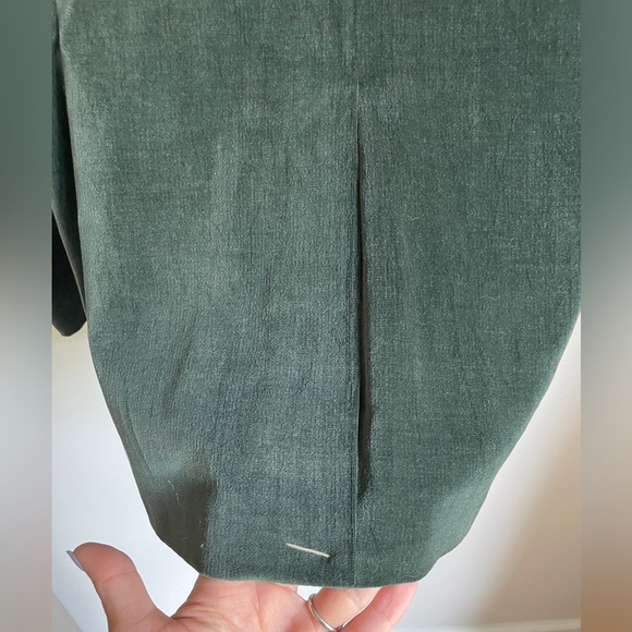 Vintage Personal Leslie Fay Green Velvet Two Button Blazer Women’s Size 10 NWT - Picture 3 of 8